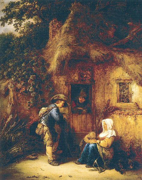 Ostade, Isaack Jansz. van Traveller at a Cottage Door